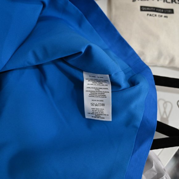 Anthropologie X Mare Mare Blue Satin Blazer and Mini Skirt Set in Small NWT - Picture 12 of 15